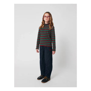 Bobo Choses - Gestreifte Ballon-Jeans aus Bio-Baumwolle | Blau