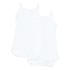 Petit Bateau – 2er Pack Strampler aus Bio-Baumwolle, ärmellos, für Babys | Weiß