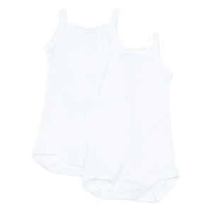 Petit Bateau – 2er Pack Strampler aus Bio-Baumwolle, ärmellos, für Babys | Weiß