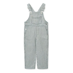 Liewood – Delani Gestreifter Jeans-Strampler | Marineblau