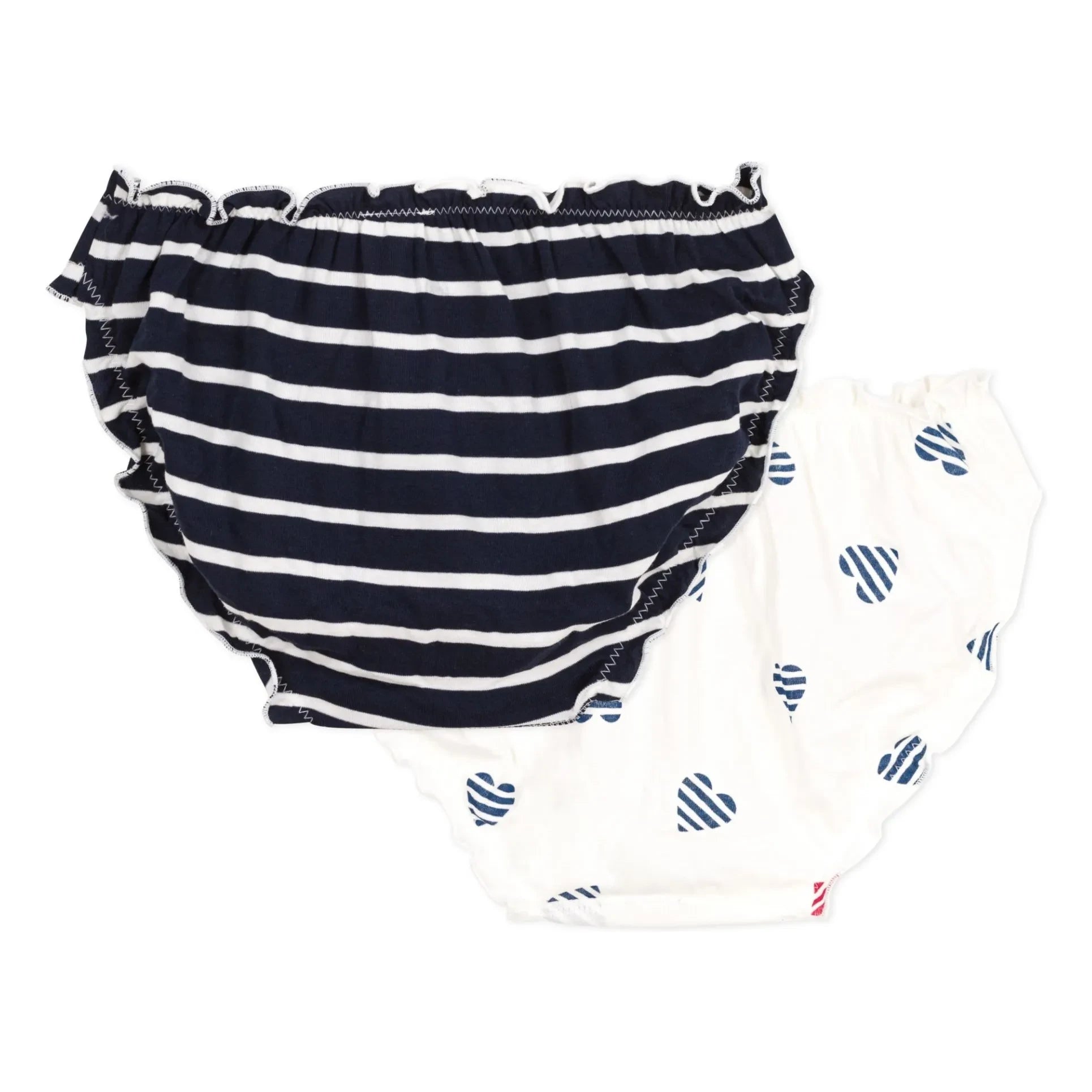 Petit Bateau - Froufrou Slip aus Bio-Baumwolle, 2er-Pack | Ecru