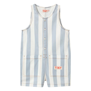 Tinycottons - Overall aus blauem Twill mit feinen Streifen
