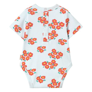 Tinycottons - Body aus Bio-Baumwolle mit Blumenmuster | Hellblau