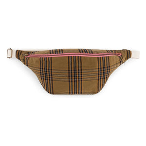 Rose in April - Braune Tartan-Gürteltasche