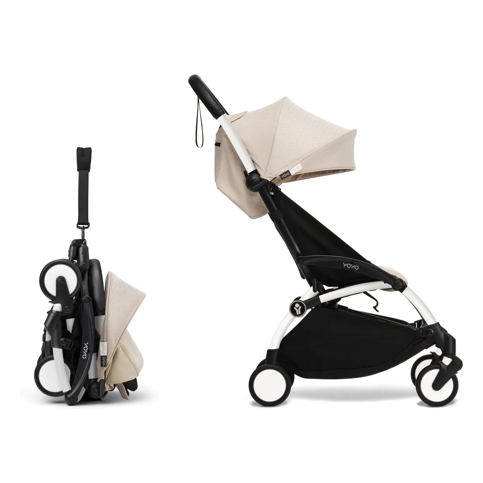 Stokke® - YOYO³ Bonpoint 6+ Kinderwagen Weißes Gestell | Beige