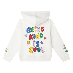 Stella McCartney Kids - Geblümtes Kapuzen-Sweatshirt | Elfenbein