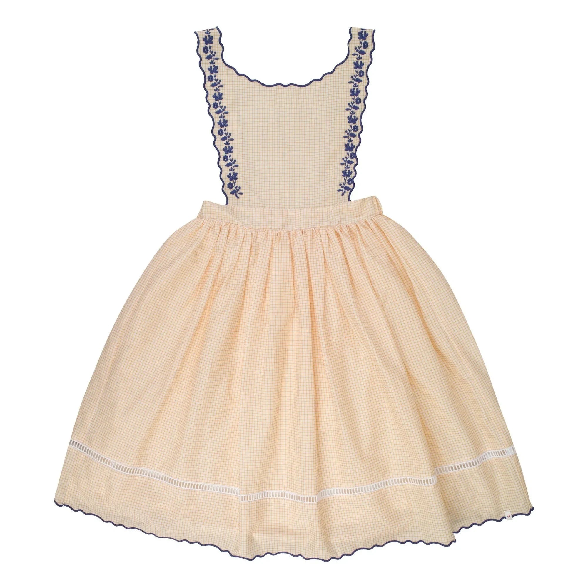 THE LiTTLE POETS - Teresa Carreaux Besticktes Kleid | Blassgelb
