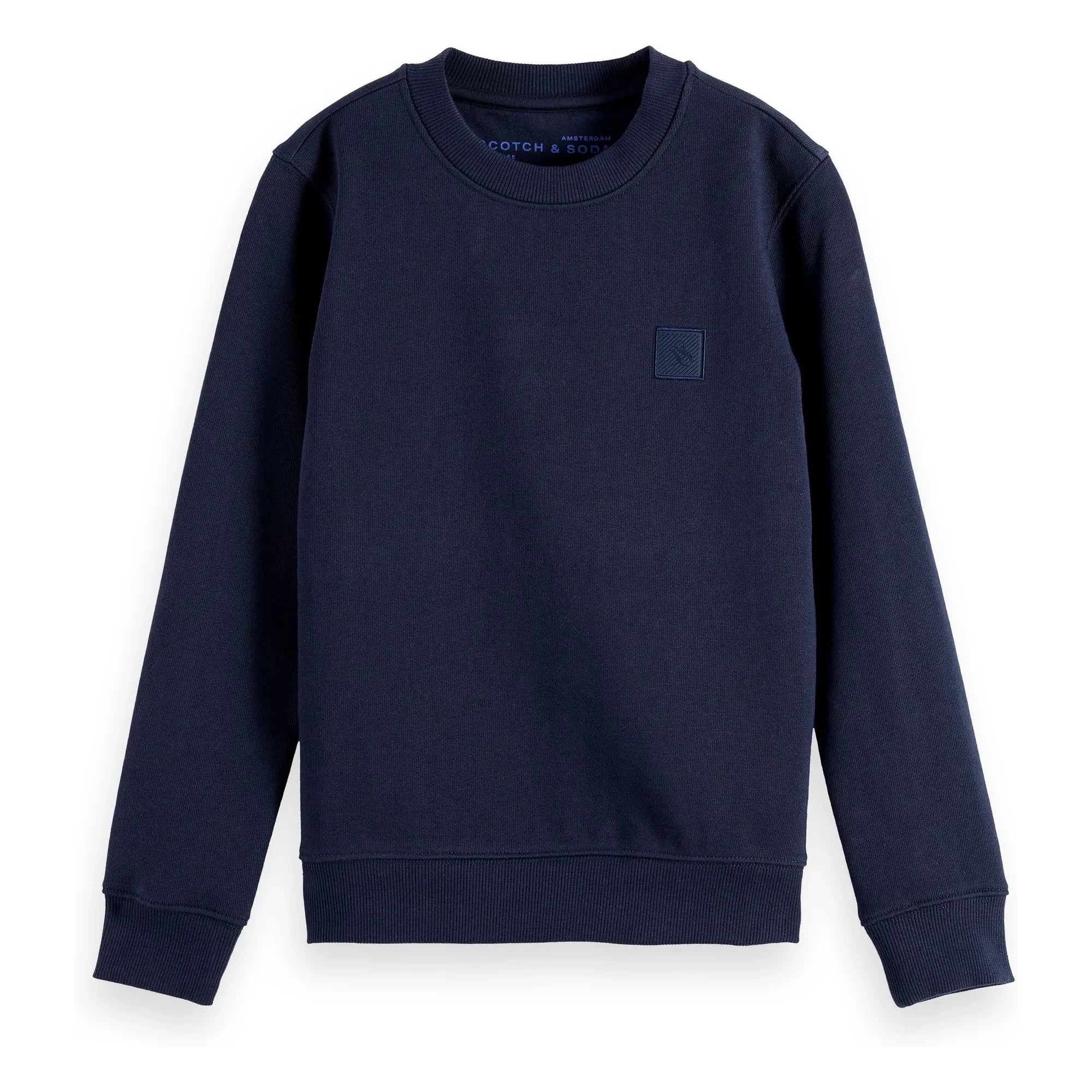 Scotch & Soda – Sweatshirt mit Logo-Emblem | Marine