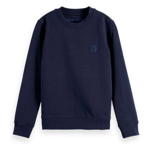 Scotch & Soda – Sweatshirt mit Logo-Emblem | Marine