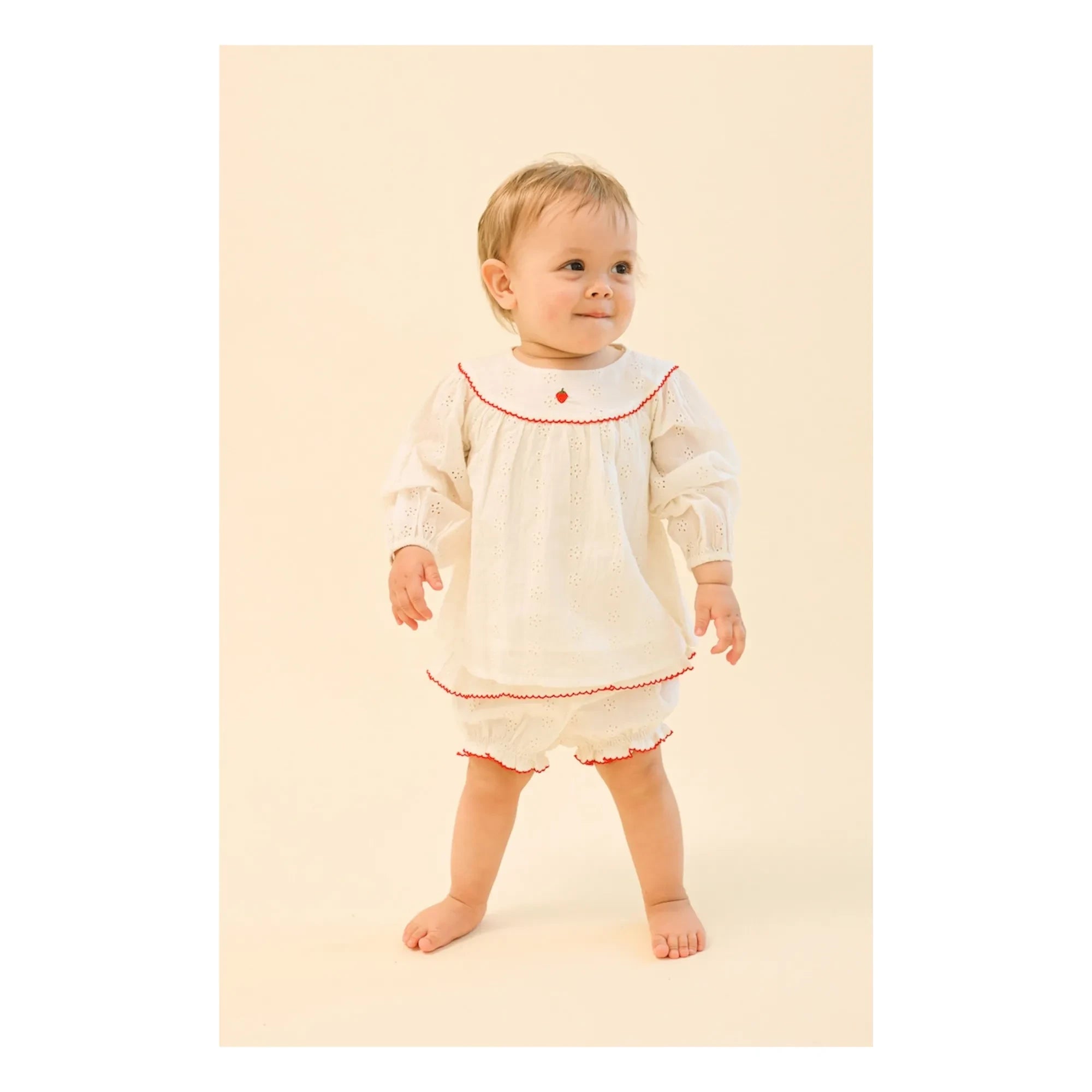 Flöss - Claire Bluse und Shorts Set | Ecru