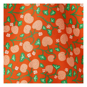Fabula - Langärmeliger Badeanzug mit Blumenmuster | Orange