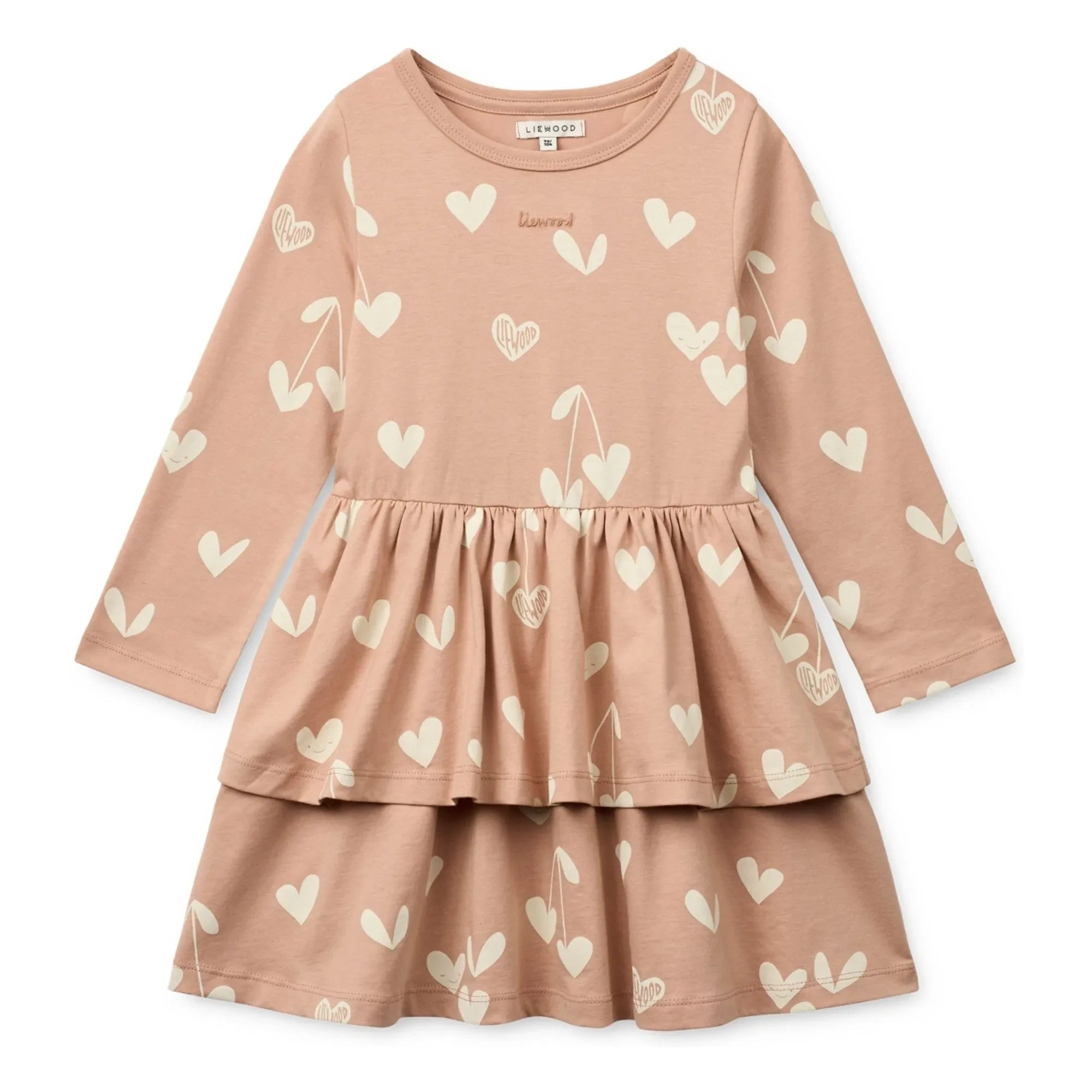 Liewood - Mindy Hearts Bio-Baumwollkleid | Pfirsich