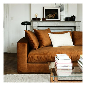 Panac Edition - Bellechasse leichtes 4-Sitzer-Samtsofa - 260 cm | Cognac