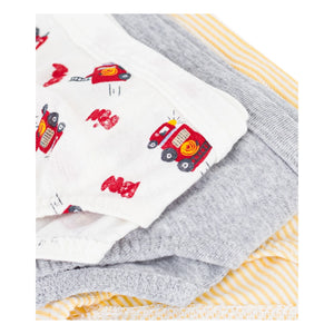 Petit Bateau - 3'lü İtfaiyeci Külot Seti | Beyaz