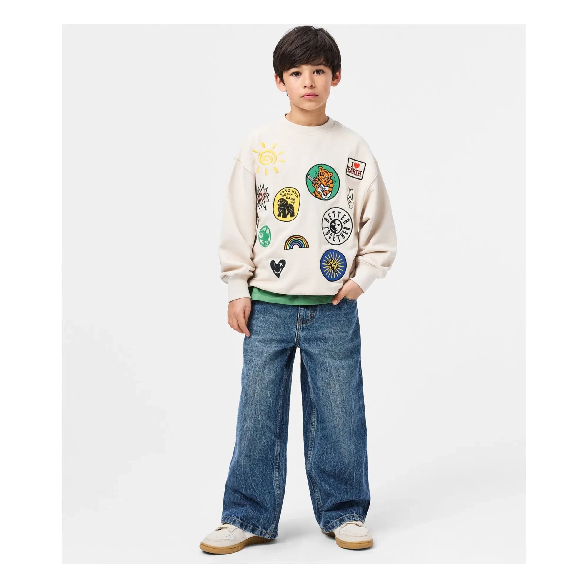 Molo – Besticktes Sweatshirt | Ecru