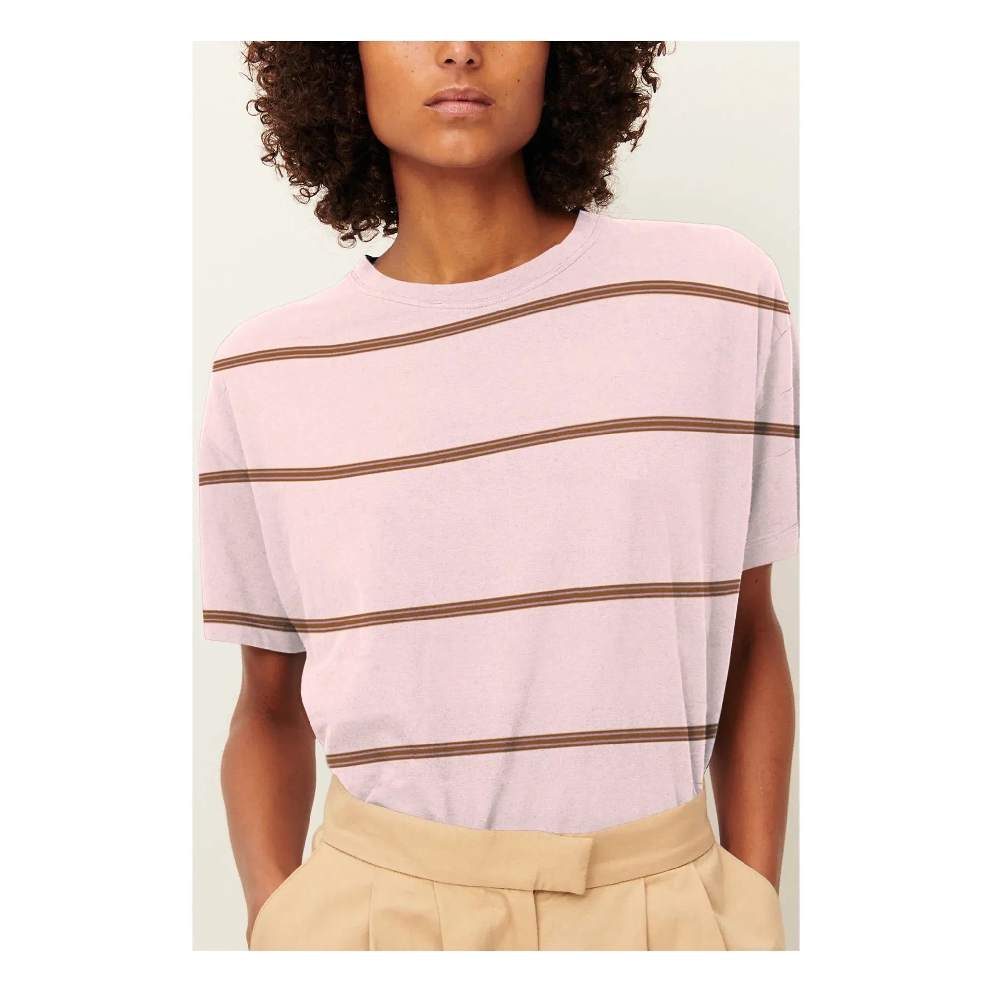 Sessùn - Tooli Baumwoll-T-Shirt | Rosa