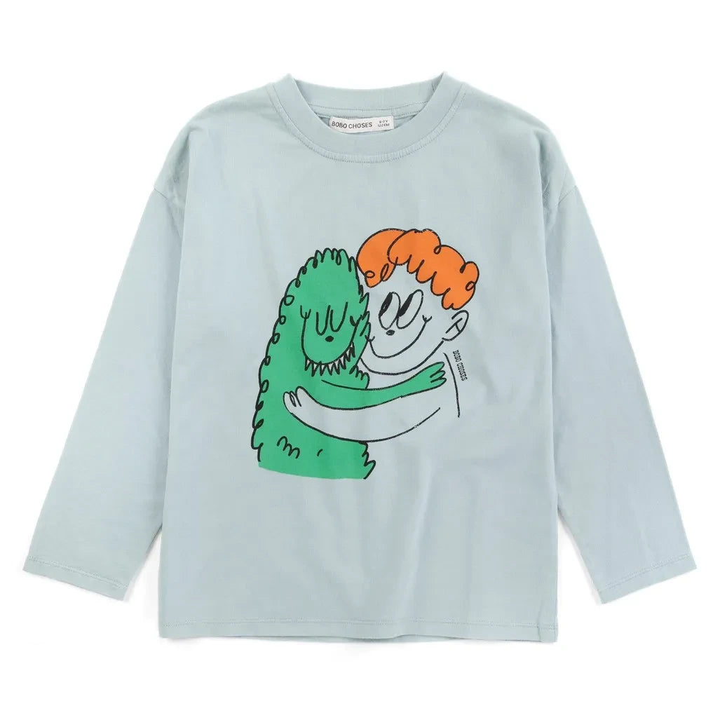 Bobo Choses – Monster-T-Shirt aus Bio-Baumwolle | Hellblau