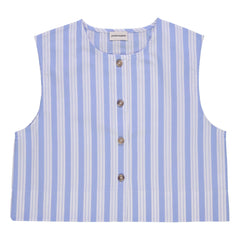 Poudre Organic - Gestreifte Vanille-Bluse | Blau