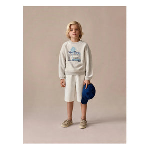 Bonpoint - Tonino Sweatshirt aus Bio-Baumwolle | Grau meliert