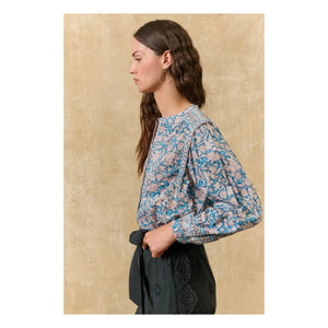 Louise Misha - Jane Bio-Baumwollbluse | Blau
