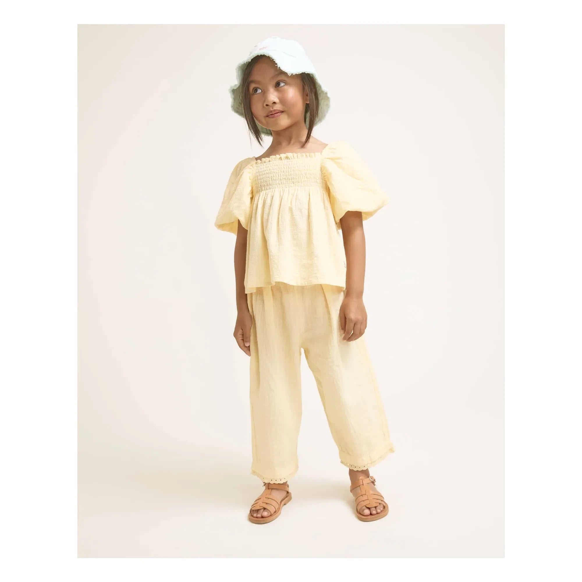 Búho - Bio-Baumwoll-Spitzenhose | Gelb