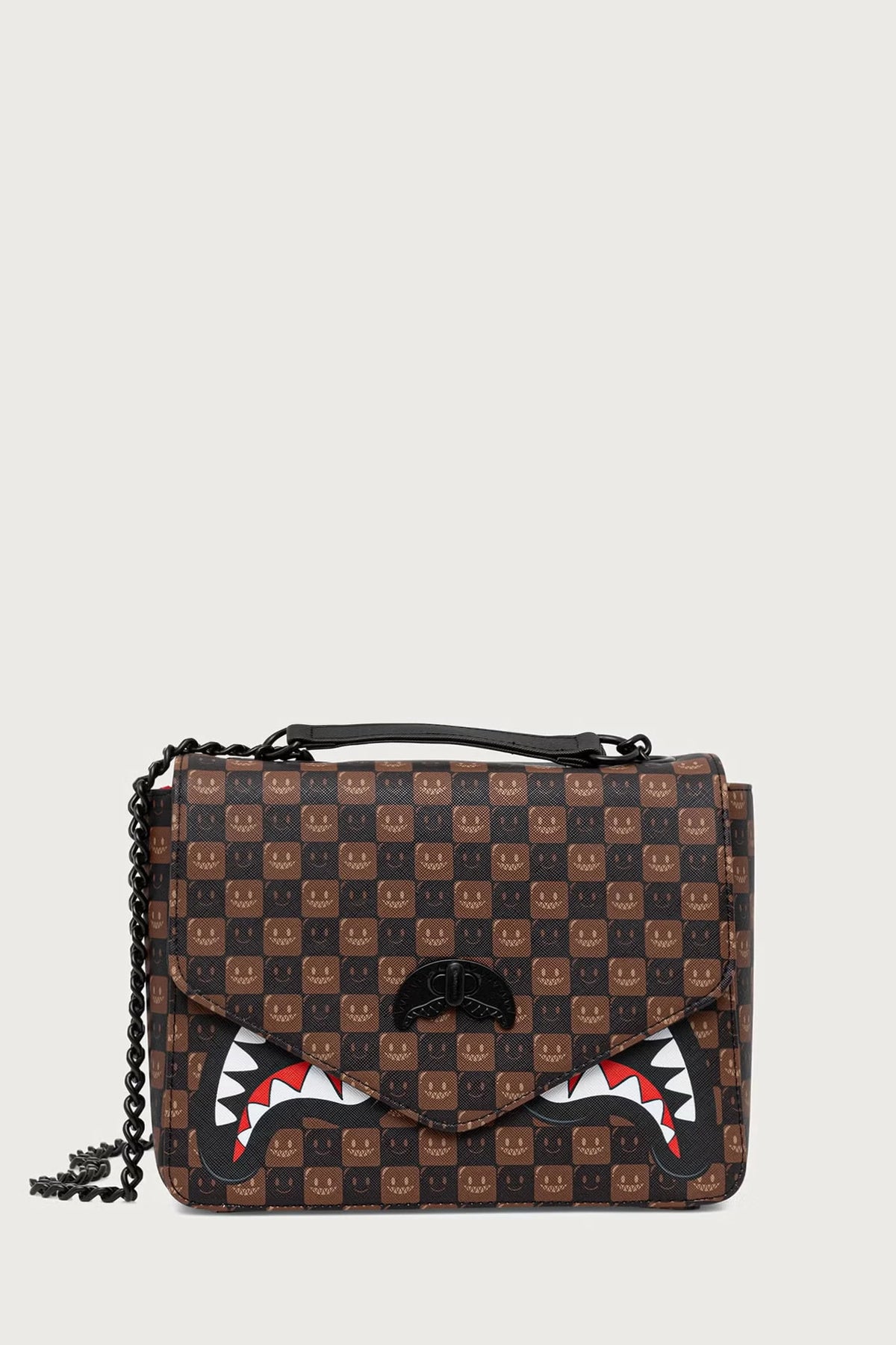 Sprayground - Braun Verstellbare Schultertasche mit Haien aus Paris 910B9310NSZ