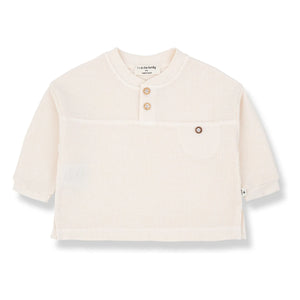 1+ in the family - Amorgos Waffelpullover | Ecru