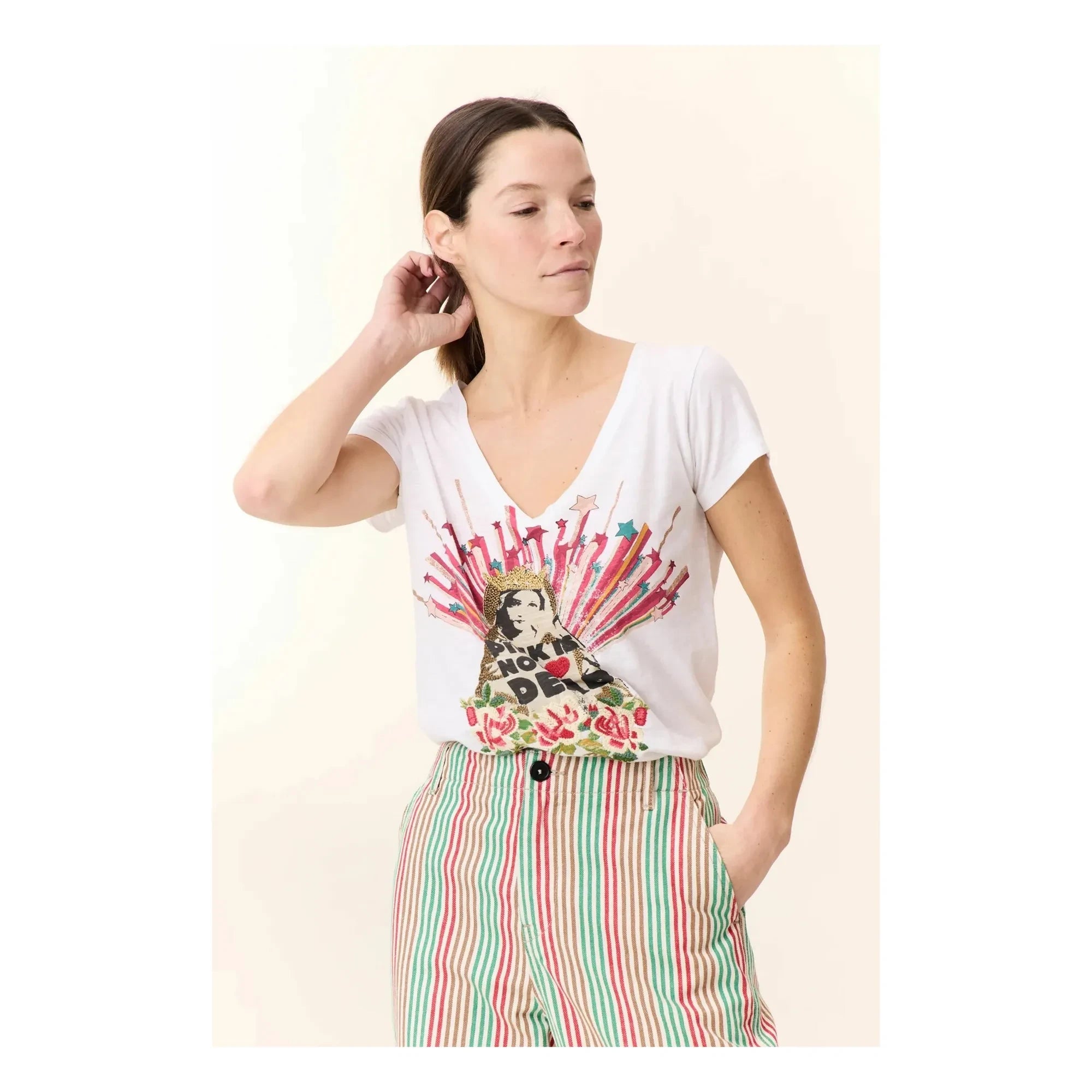 Leon & Harper - Tonton Madone T-Shirt aus Bio-Baumwolle | Weiß