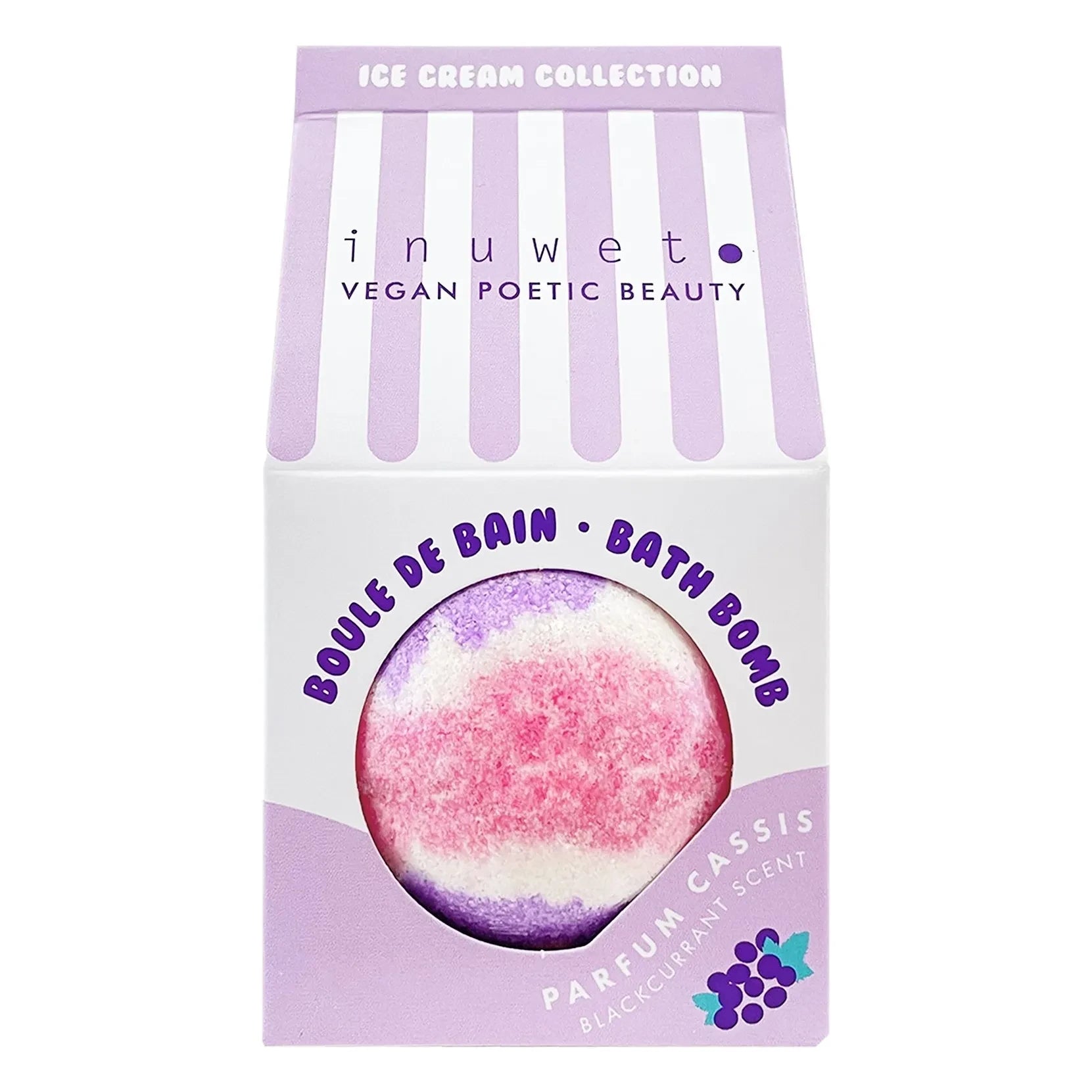 Inuwet - Johannisbeer-Eiscreme Badebombe - 120 g