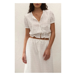 Faithfull the Brand – Santana Baumwoll-Top | Weiß