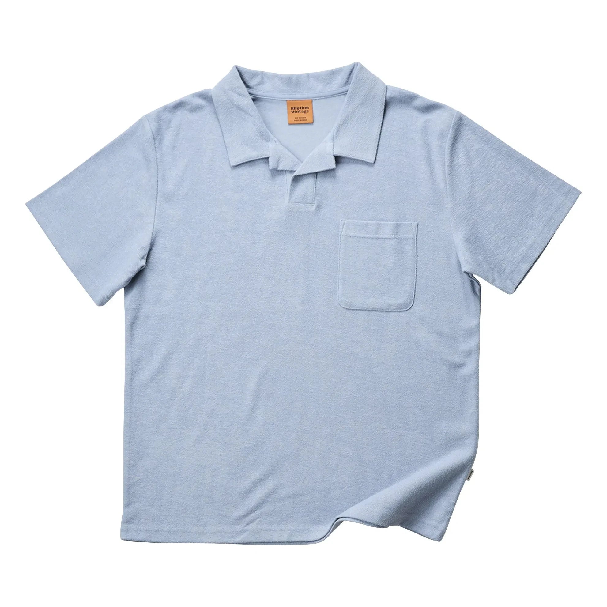 Rhythm - Vintage Terry Poloshirt | Hellblau