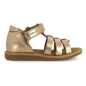 Pom d'Api - Air Pur Riemchensandalen in Metallic-Optik | Kupferrot