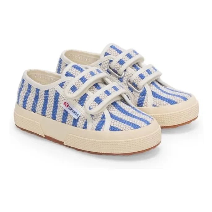 Superga - 2750 Gestreifter Schnür-Sneaker | Blau