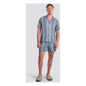 Bather - Coral Fiesta Hemd | Hellblau