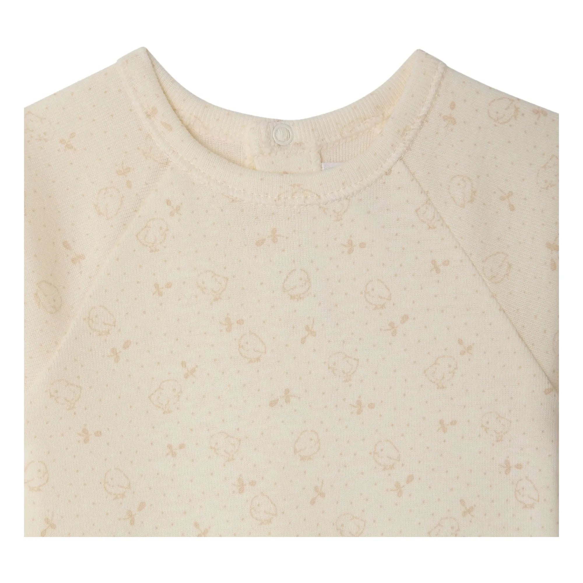 Bonpoint - Pijama Tif Poussins Bio-Baumwolle | Creme