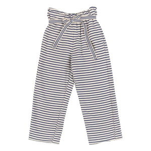 Babe & Tess - Teresa Gestreifte geraffte Hose | Marineblau
