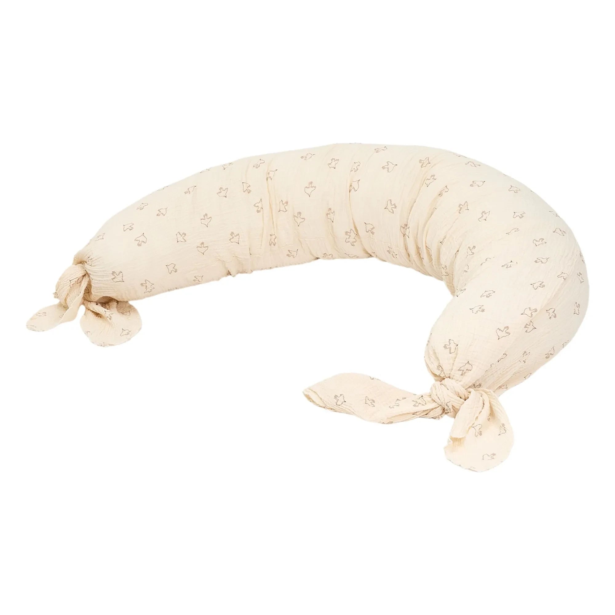 Nobodinoz - Braun Hoshi Birds Schwangerschaftskissen | Beige
