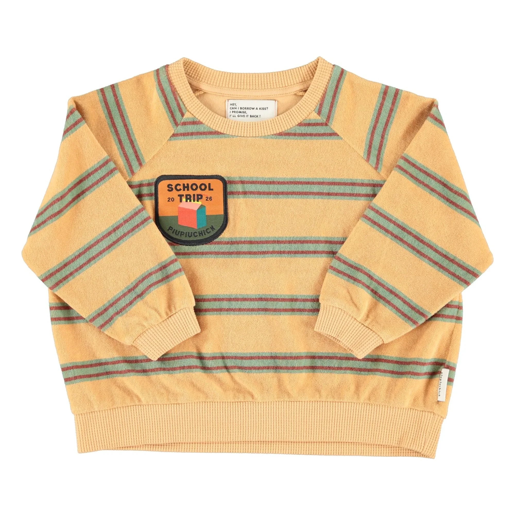 Piupiuchick - Gestreiftes Sweatshirt aus Bio-Baumwolle | Gelb