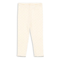 Konges Sløjd - Minnie Hearts Leggings aus Bio-Baumwolle | Ecru
