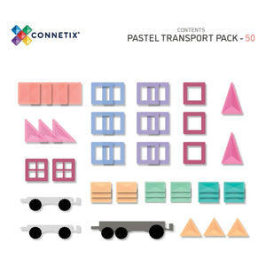 Connetix - Transport-Set - 50 Teile | Pastell