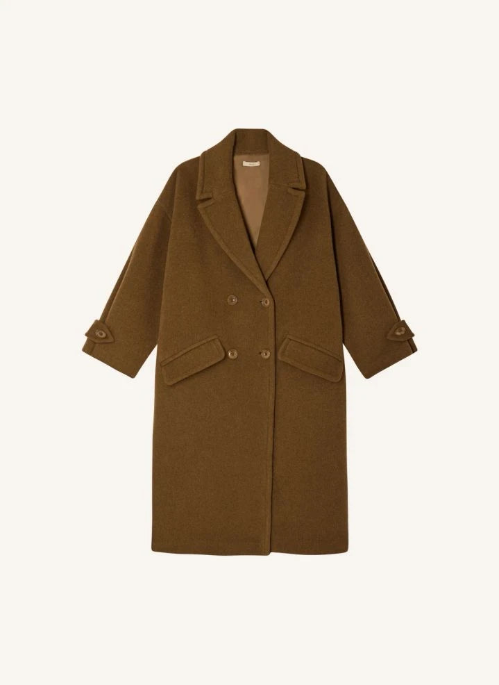 Sessùn - Mia Wolle Mantel | Camel