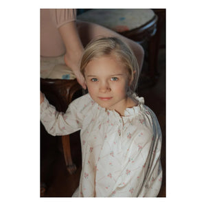 Risu Risu - Harmonie Fleurie Bio-Baumwolle Nachthemd | Ecru