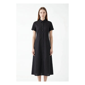 Hod - Tampa Baumwollkleid | Schwarz