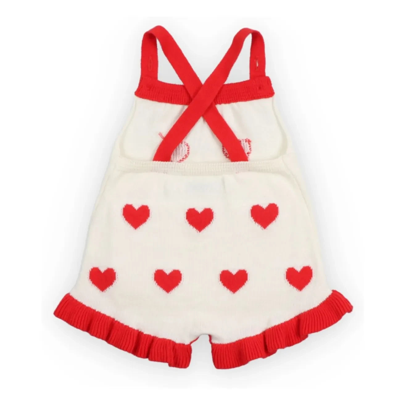 the new society - Maqui Hearts Jacquard Strampler | Weiß