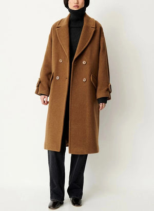 Sessùn - Mia Wolle Mantel | Camel