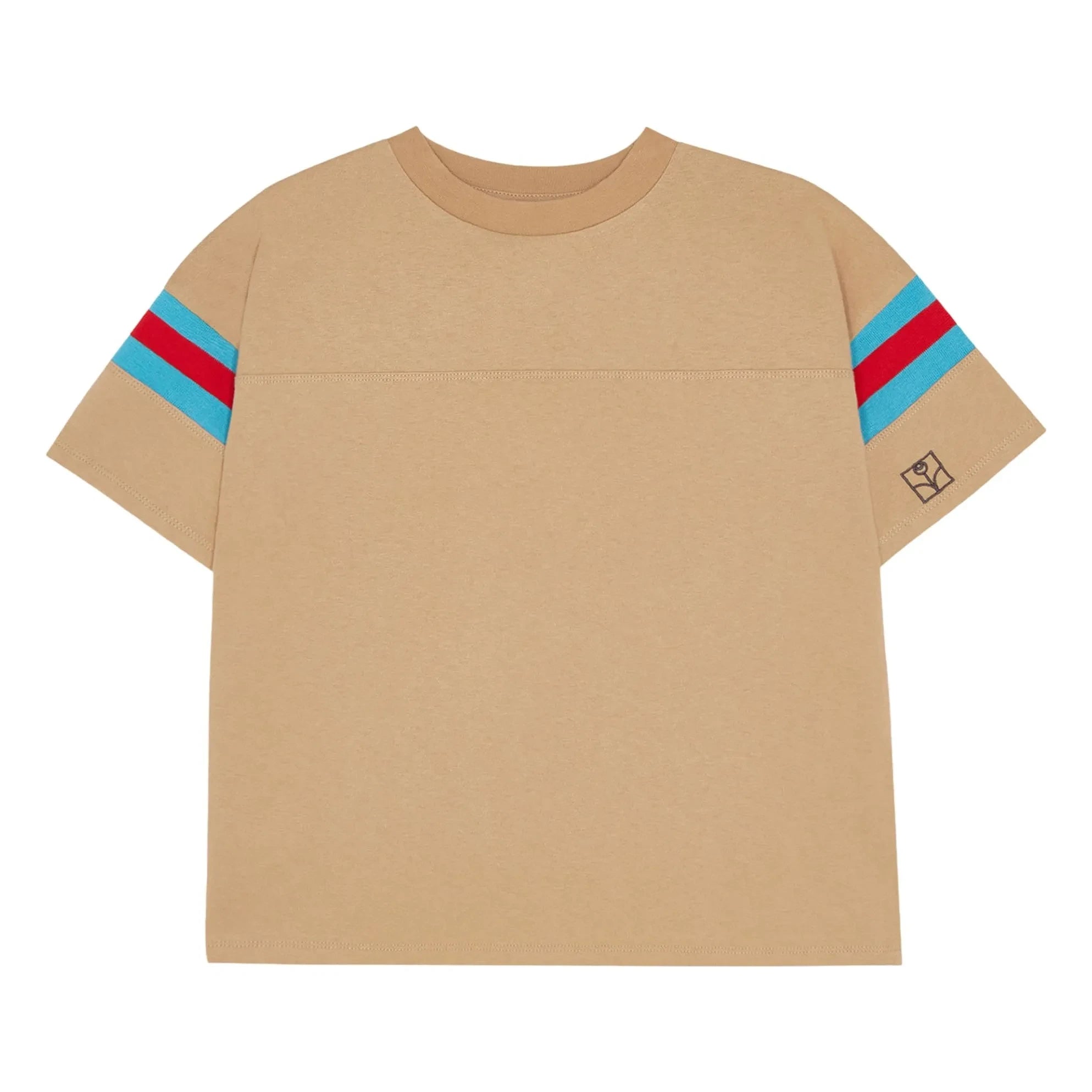 The Campamento - Gestreiftes T-Shirt mit Kontrastdetails | Camel