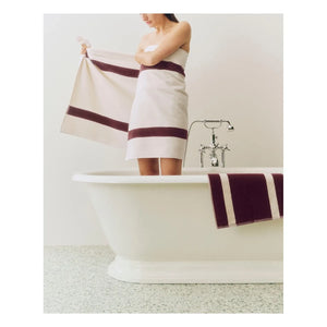Hay - Çizgili Banyo Havlusu | Bordo