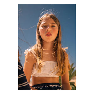 We Are Kids - Mandy Bio-Baumwolle Besticktes Crop Top | Weiß