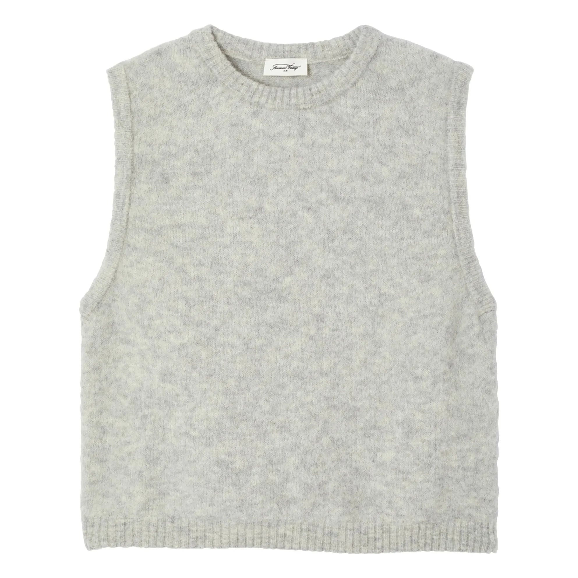 American Vintage - Vitow Wollpullover ohne Ärmel | Hellgrau