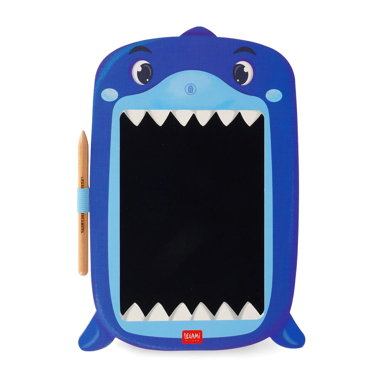 Legami - Shark Tragbarer LCD-Zeichentafel aus Karton - Magic Sketch Board
